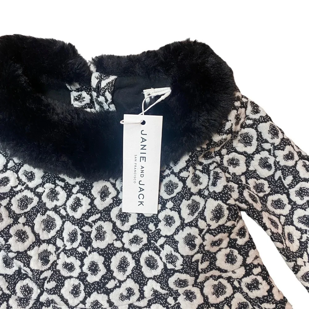 Janie and Jack Toddler Dress with Faux Fur Collar - Picture 4 of 7